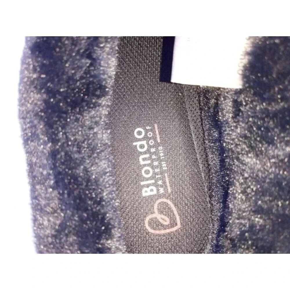 Blondo Suri Waterproof Suede Slip-On Sneaker Faux-Fur Lining in Black Womens 7M - Picture 3 of 9